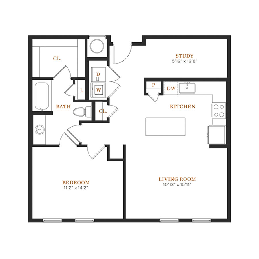 1L floor plan