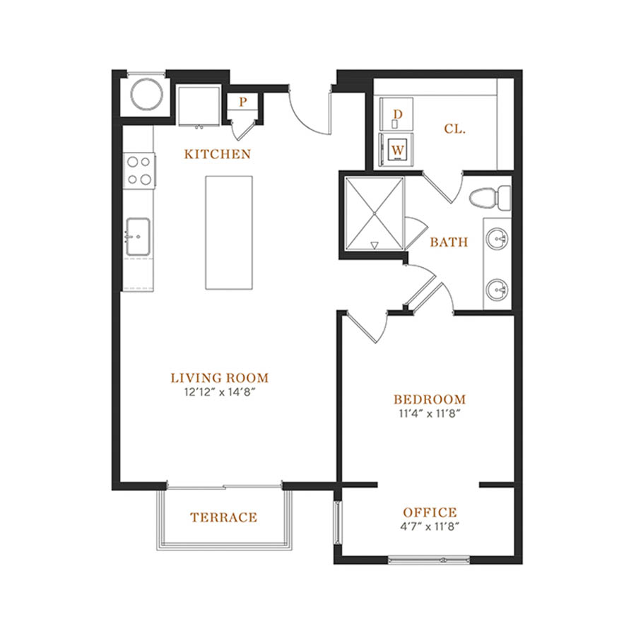 1C floor plan