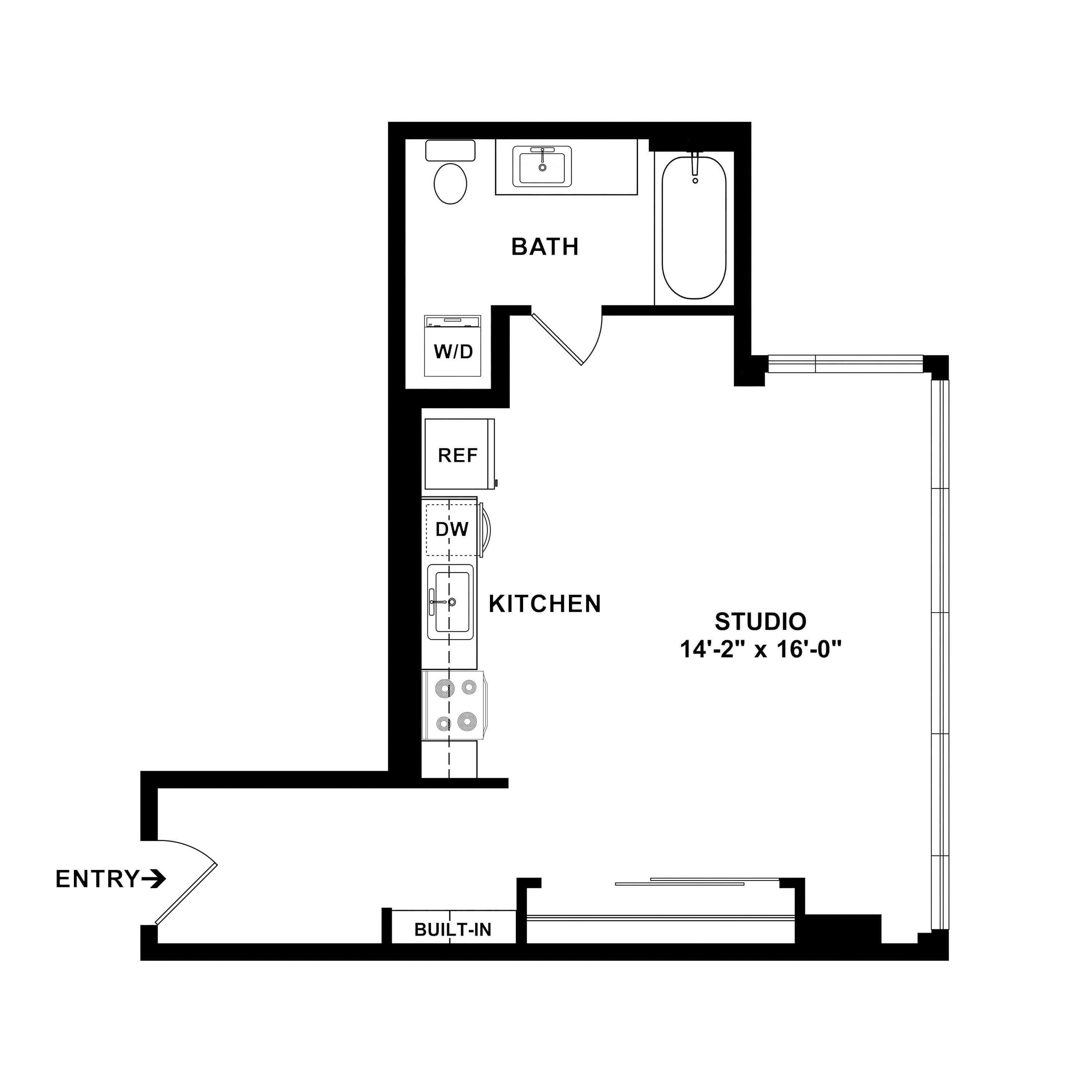 Studio_UnitA floor plan