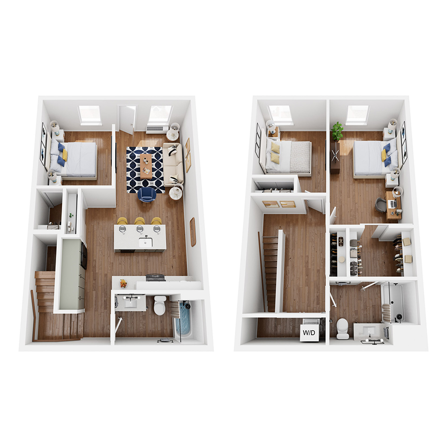 3X2 Townhome A floor plan
