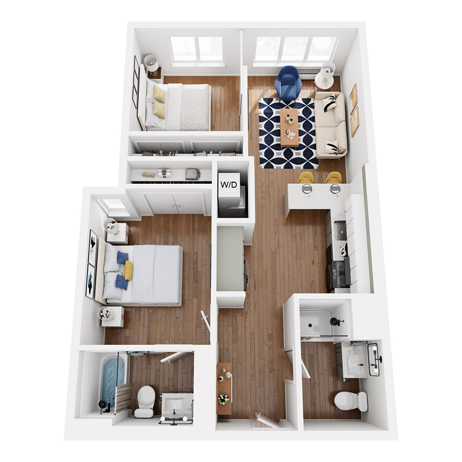 2x2 A floor plan