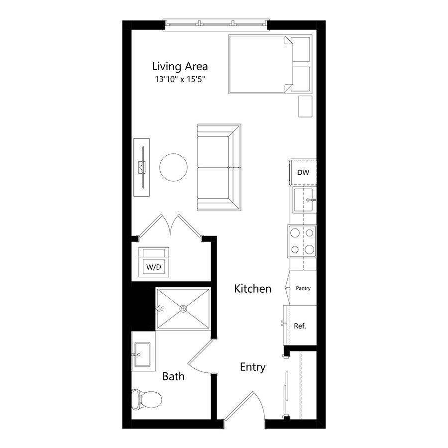 Studio B floor plan