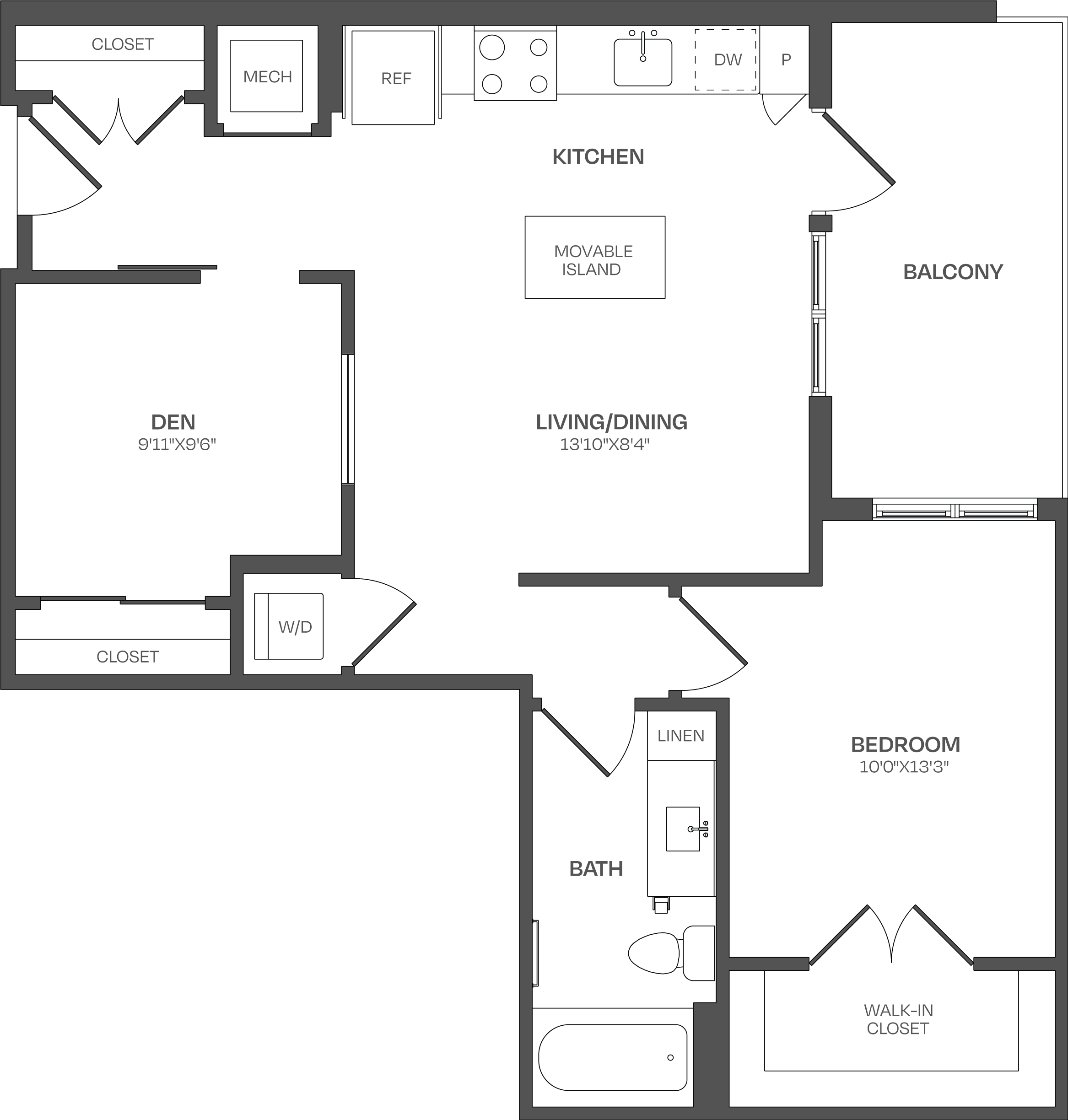 Jr 2 Bed/1 Bath-B01 floor plan
