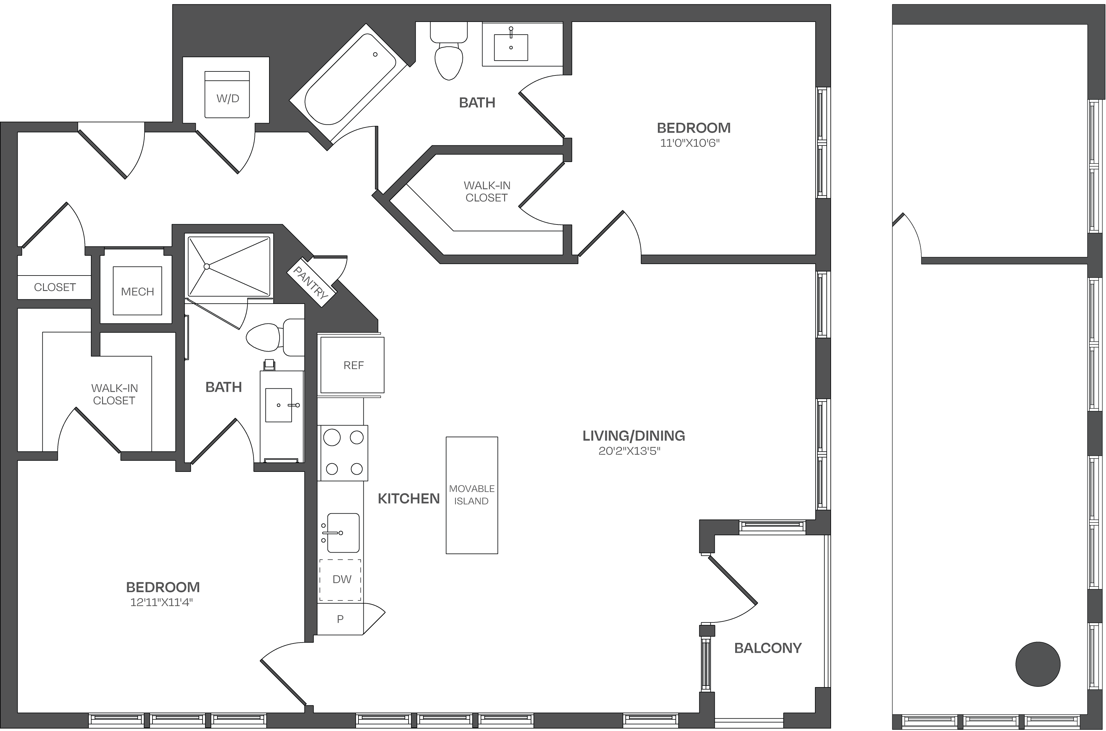 2 Bed/2 Bath-C16 floor plan
