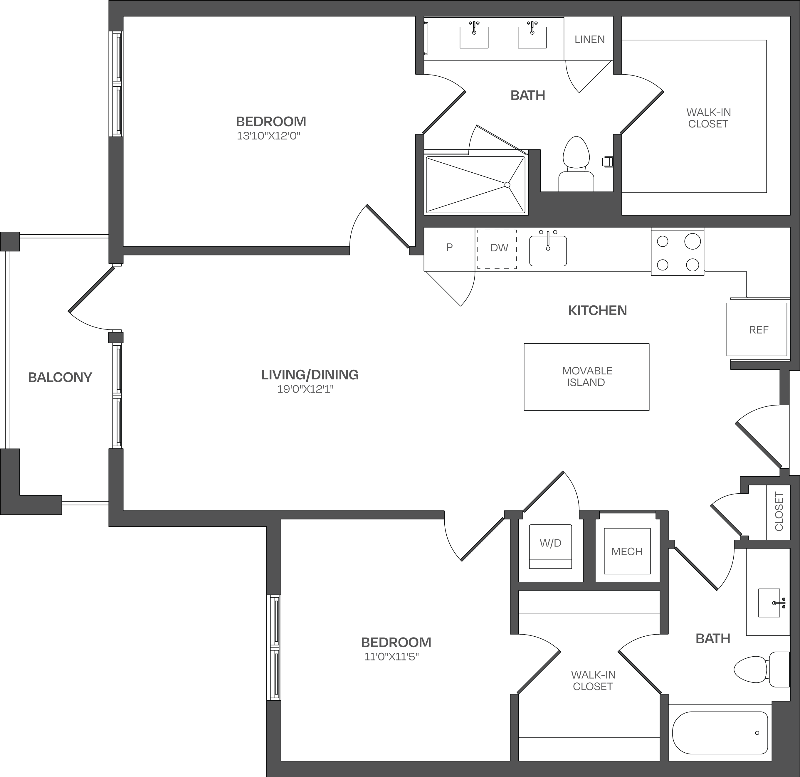 2 Bed/2 Bath-C14 floor plan