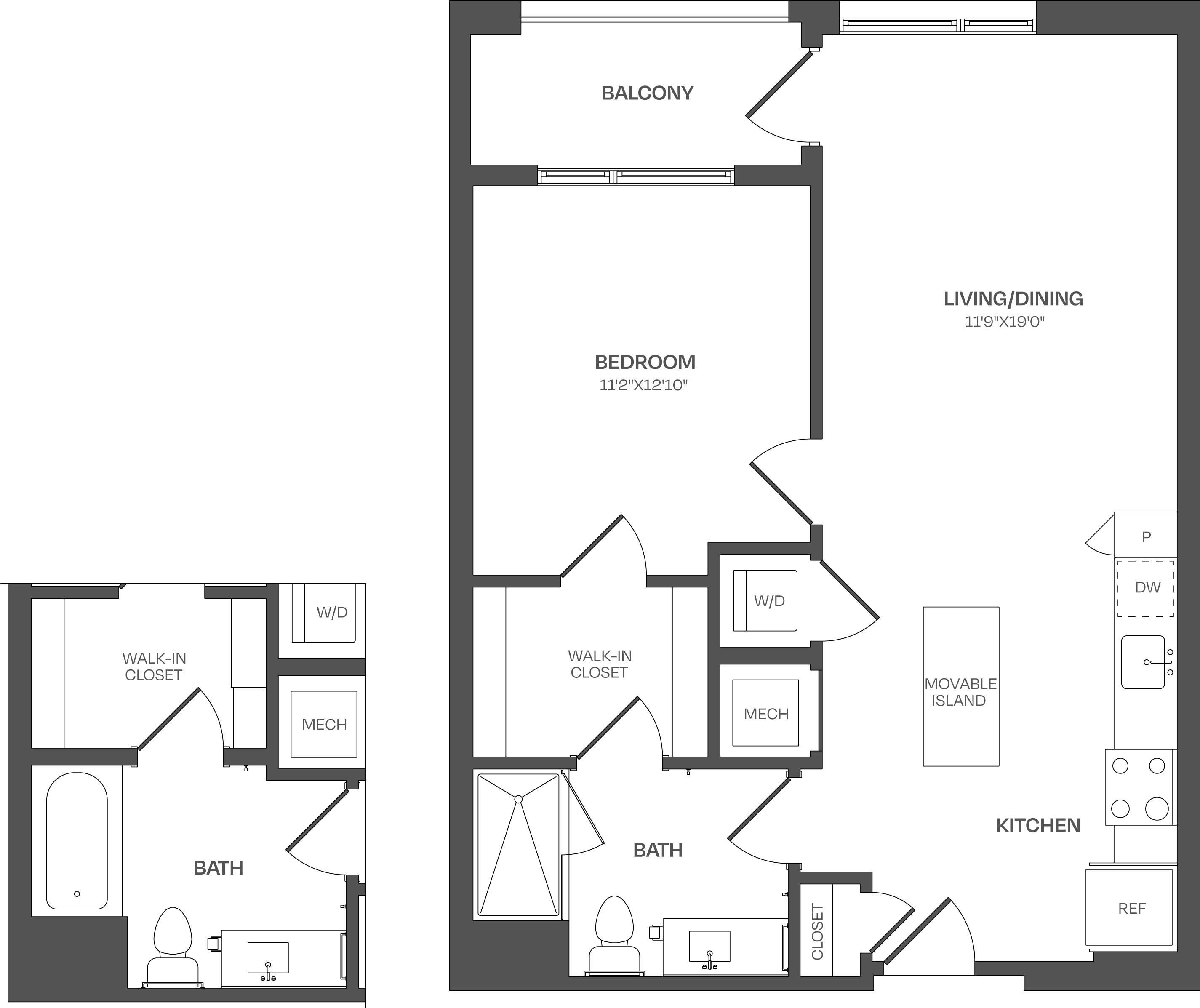 1 Bed/1 Bath-A16 floor plan