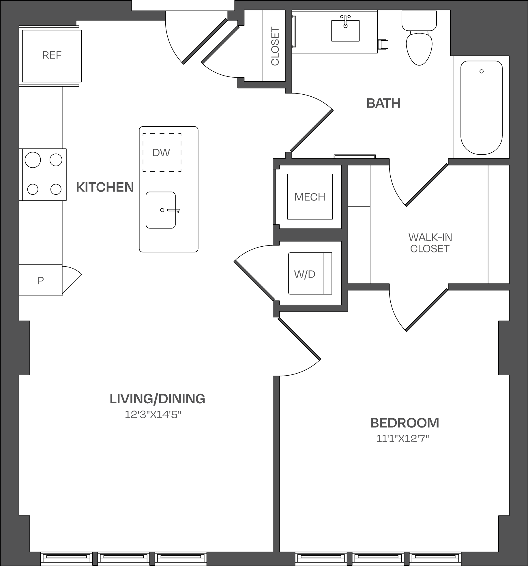 1 Bed/1 Bath-A09 floor plan