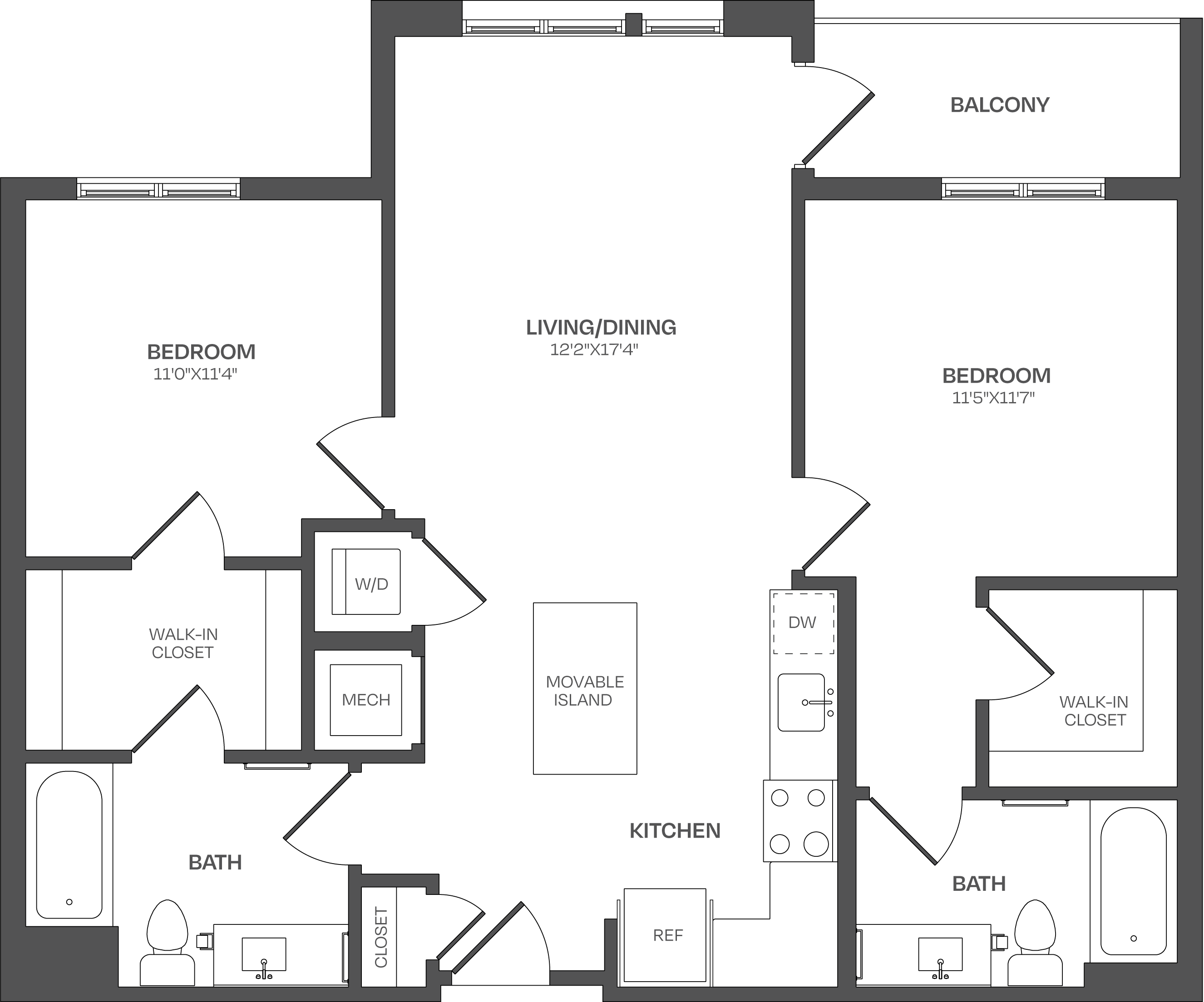 2 Bed/2 Bath-C05 floor plan