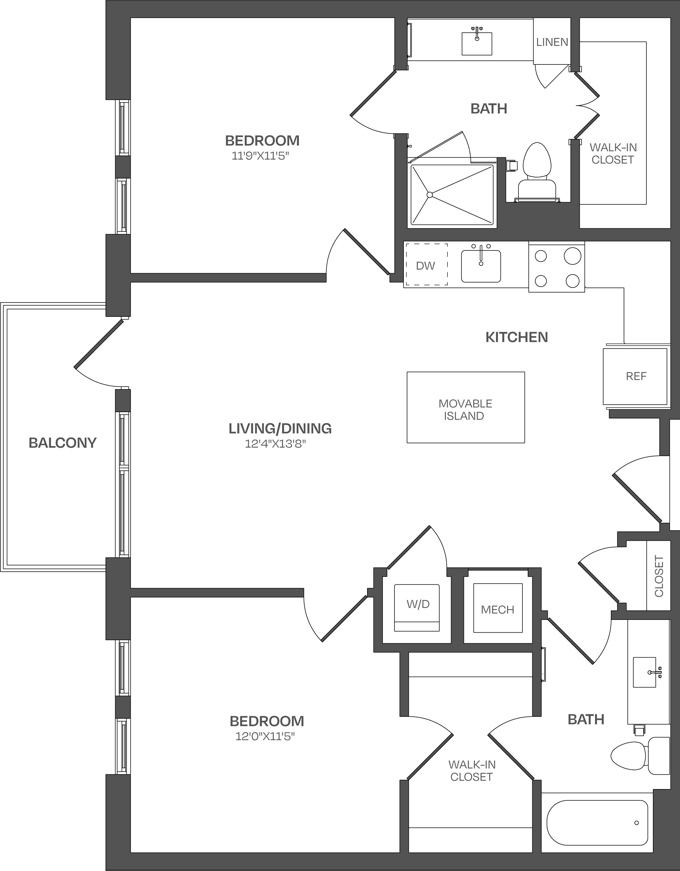 2 Bed/2 Bath-C04 floor plan