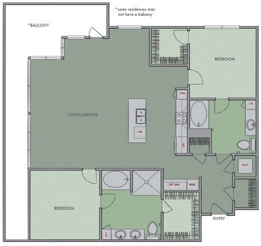 2B5 floor plan