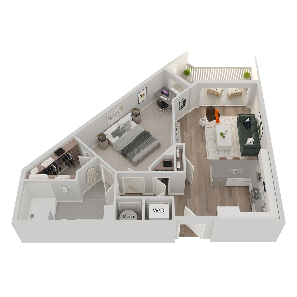 1B floor plan