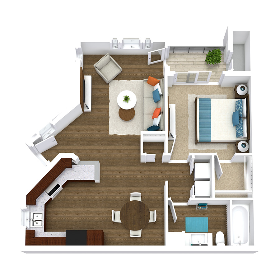 1B floor plan