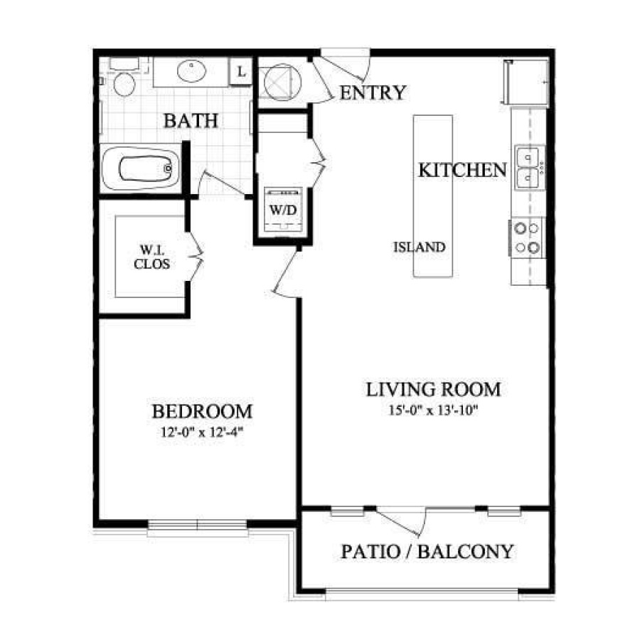 A4 796sf 1/1 floor plan