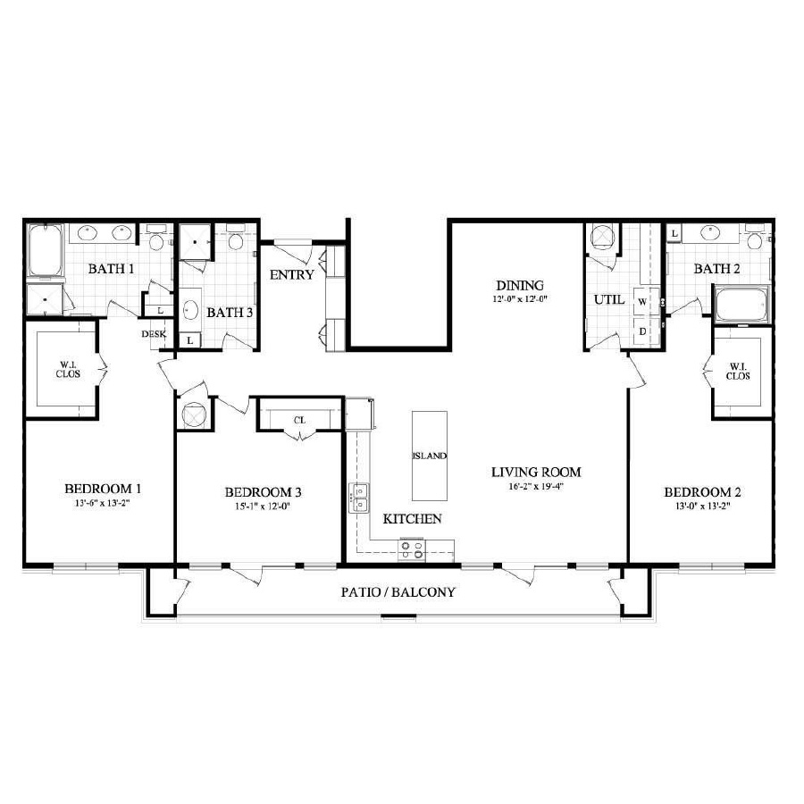 C2 2087sf 3/3 floor plan