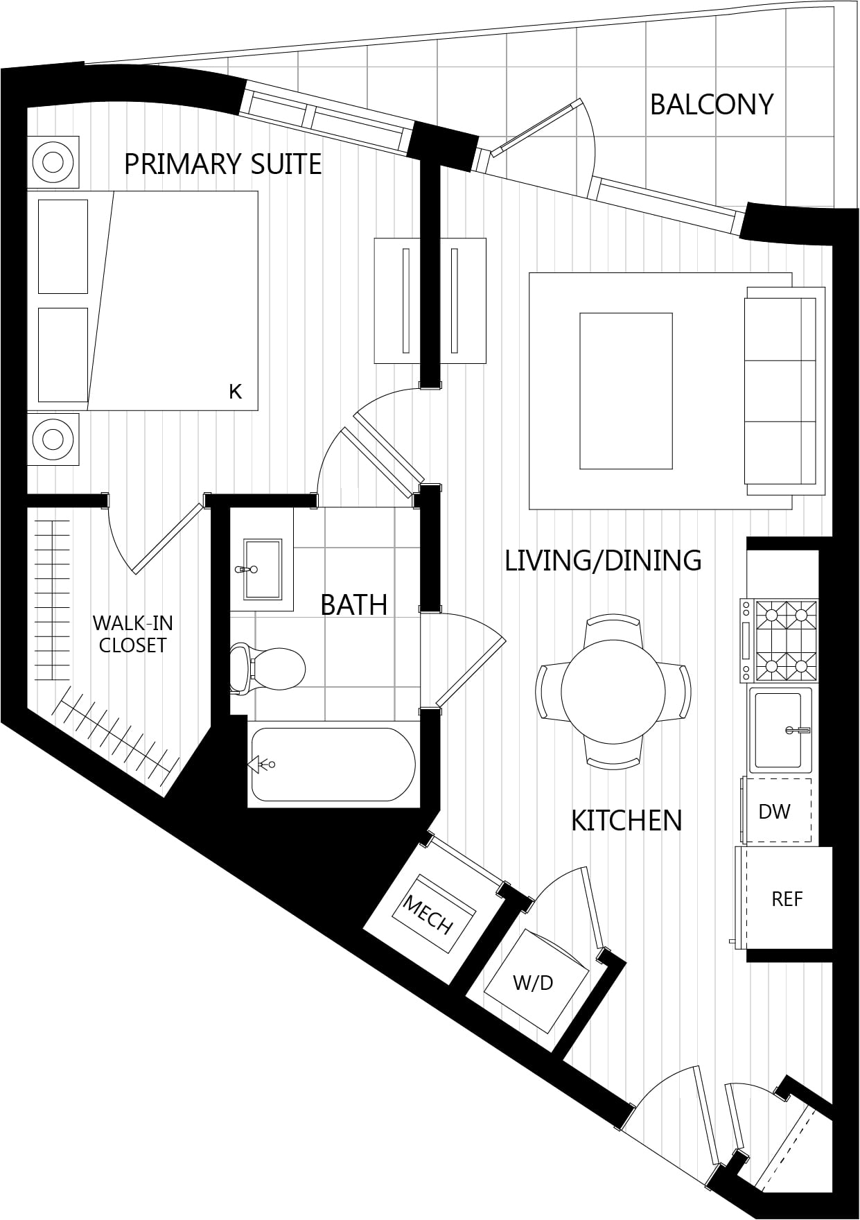1 Bed/1 Bath-C11 floor plan