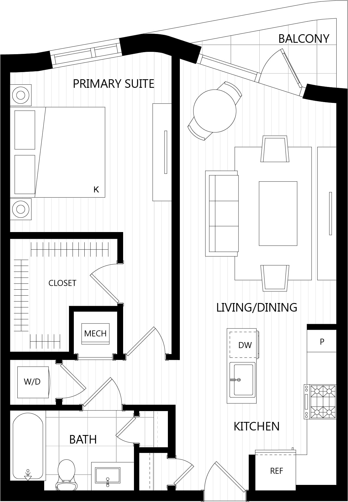 1 Bed/1 Bath-C1ME floor plan
