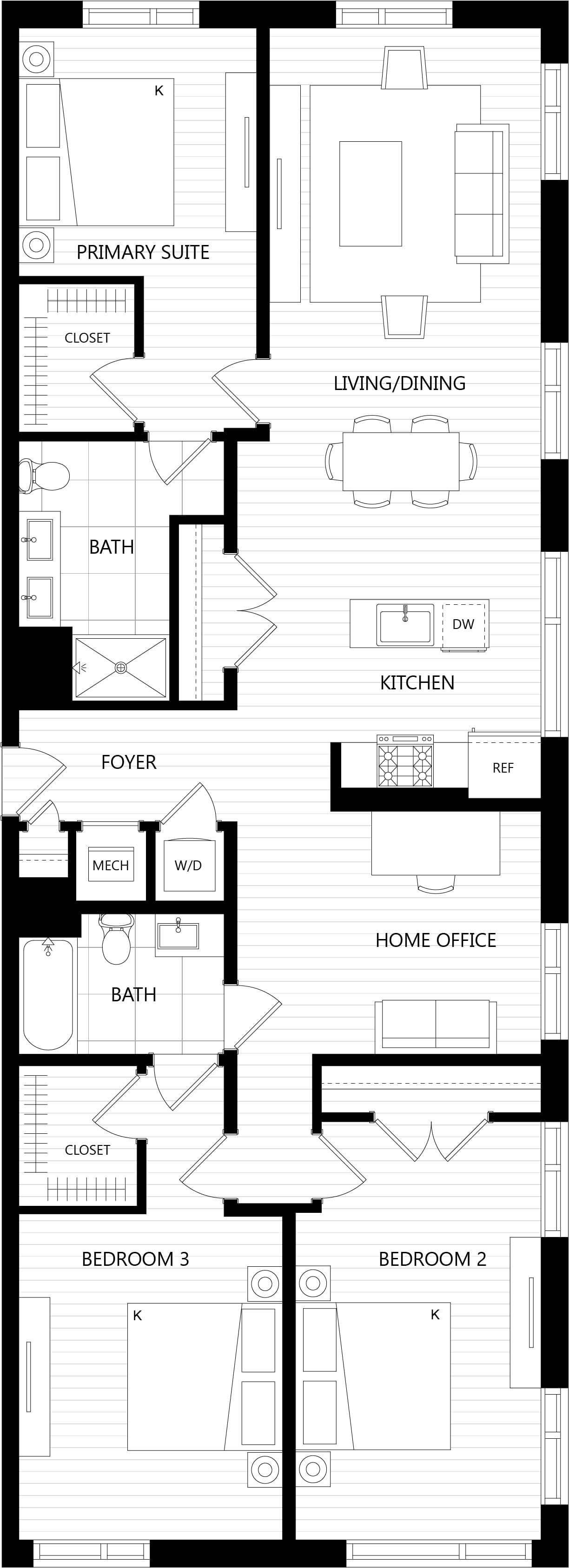 3 Bed/2 Bath/Den-M5 floor plan