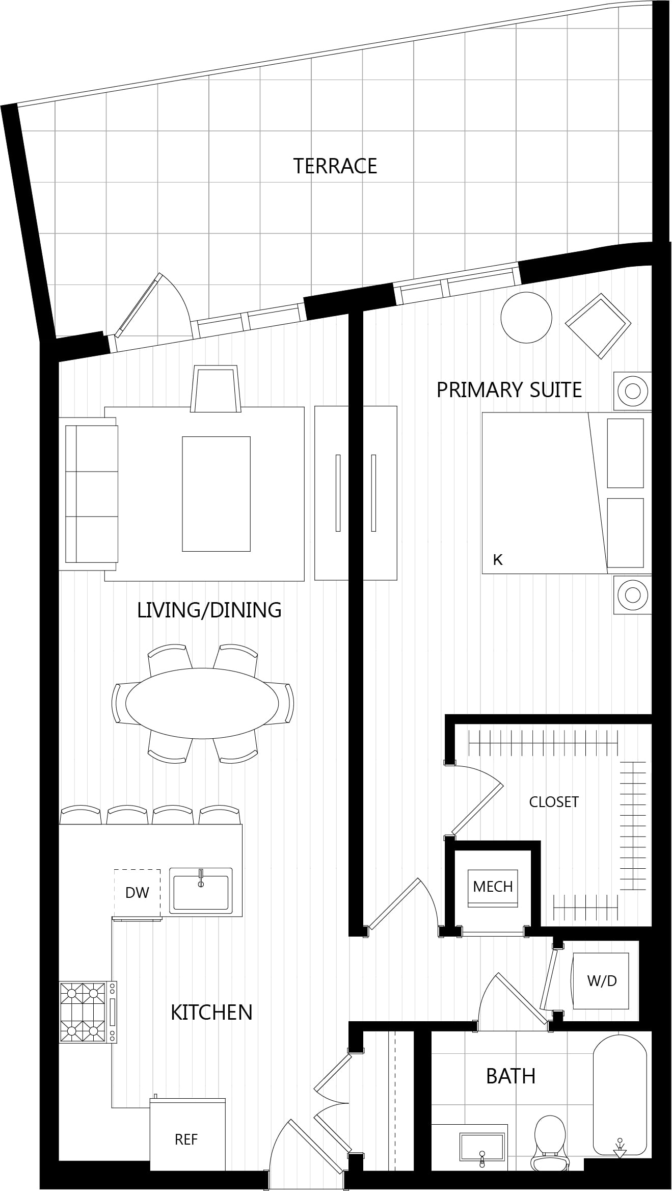 1 Bed/1 Bath-C30 floor plan