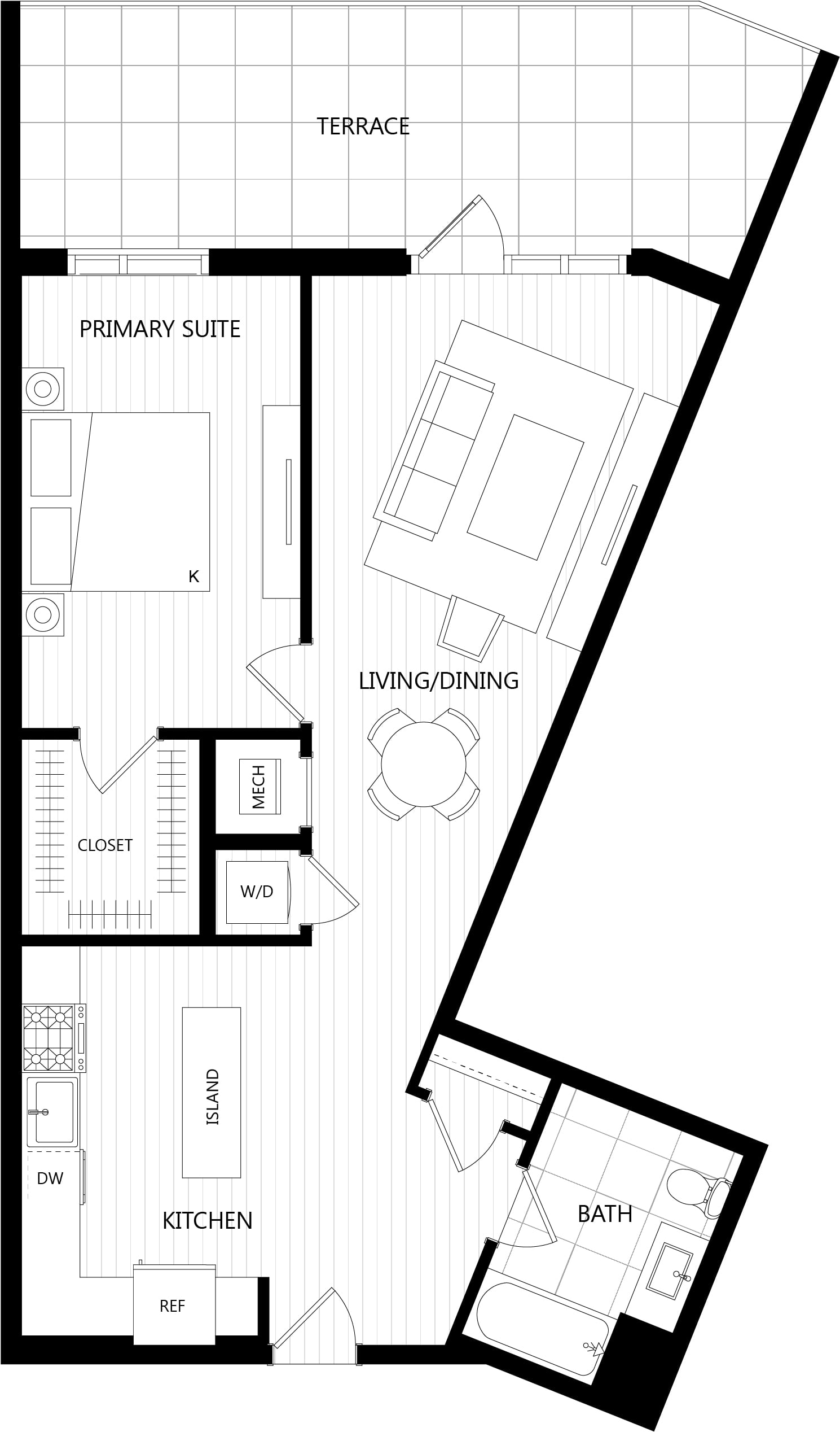 1 Bed/1 Bath-C15 floor plan