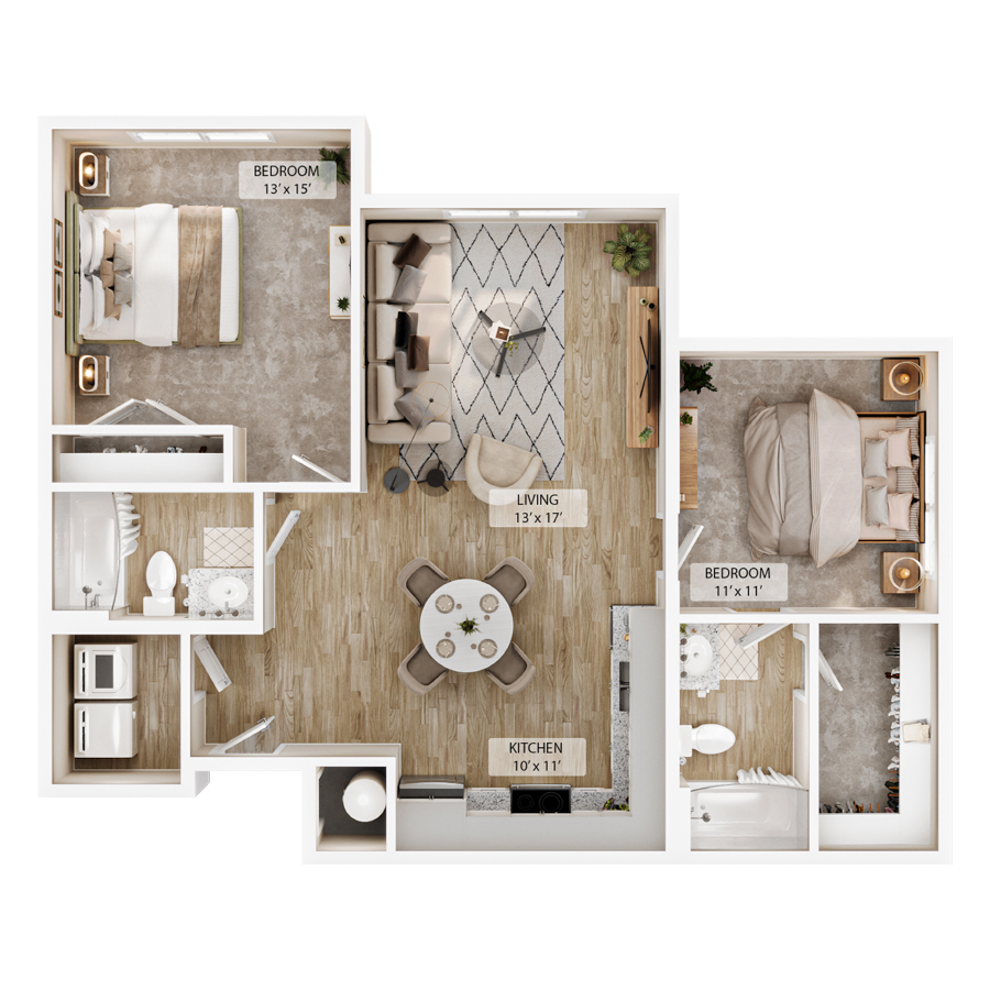 2-2BR Vale Summit floor plan