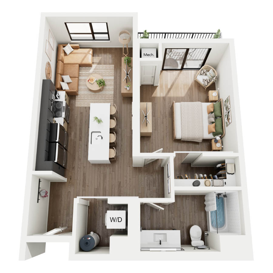 1B1 floor plan
