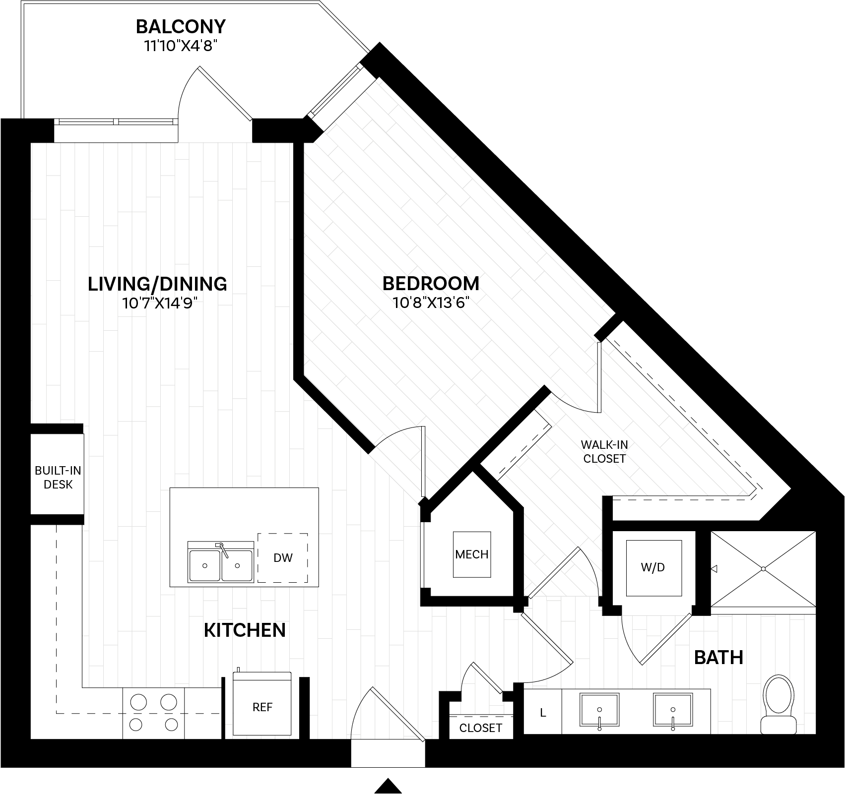 1 Bed/1 Bath-A2 floor plan
