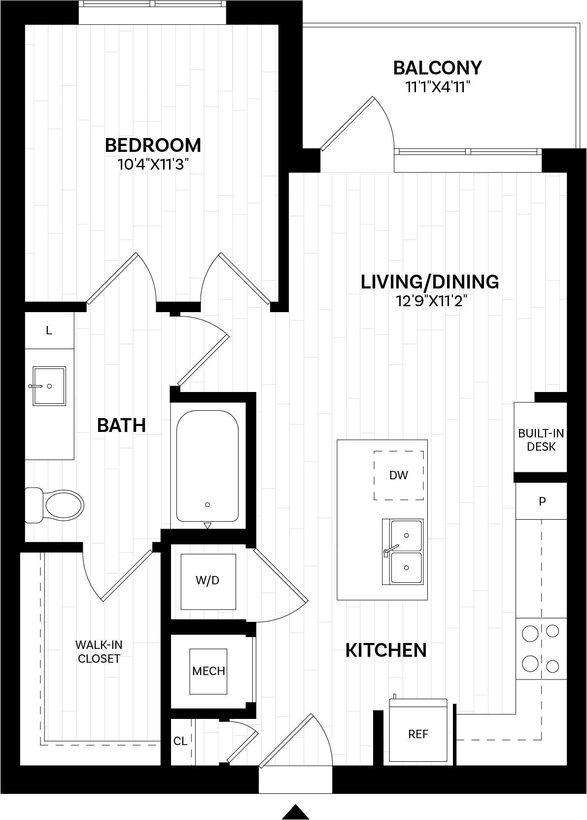1 Bed/1 Bath-A1.1 floor plan