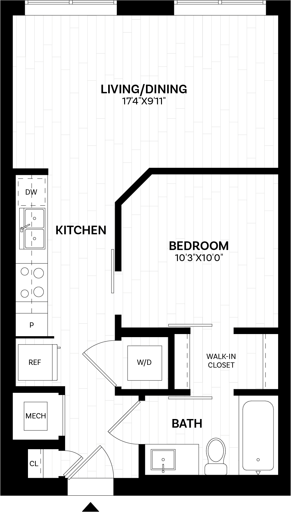 1 Bed/1 Bath-A0 floor plan