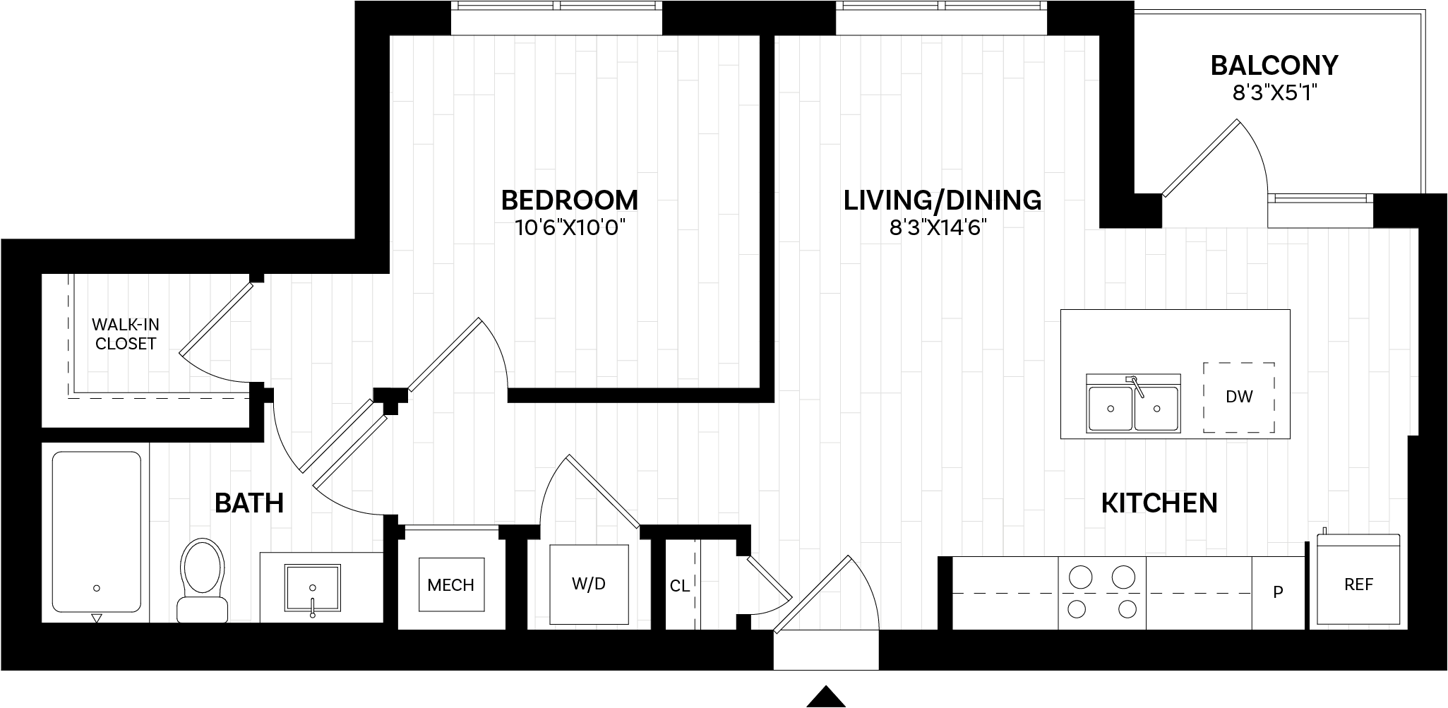 1 Bed/1 Bath-A3 floor plan