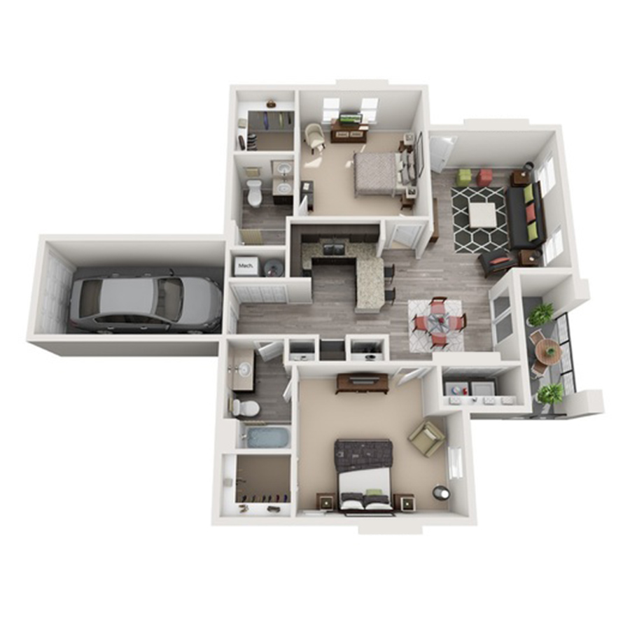 2x2 Garage floor plan