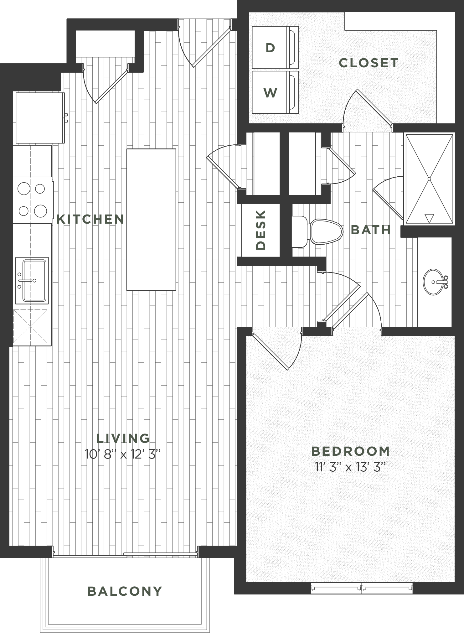 1B floor plan