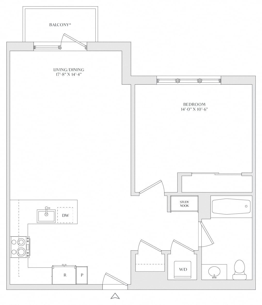 1 Bed/1 Bath-A3 floor plan