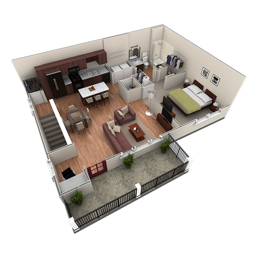 1 BR Grand Overlook floor plan