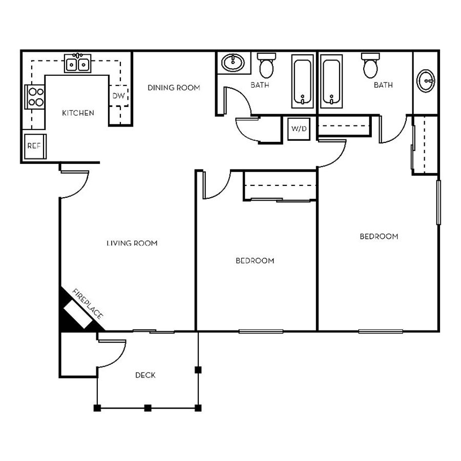 2x2C floor plan