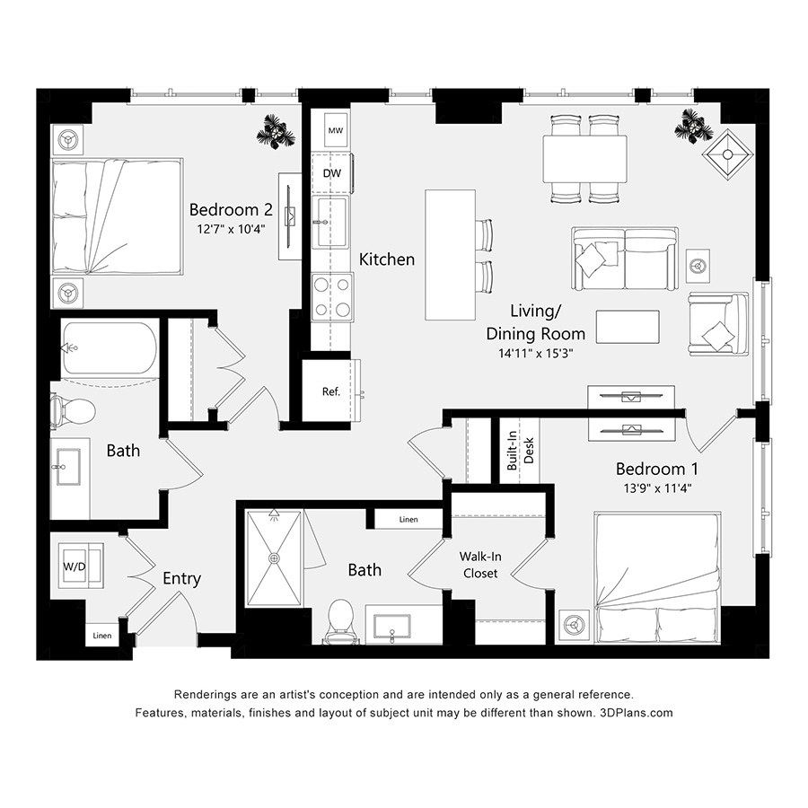 B1B floor plan