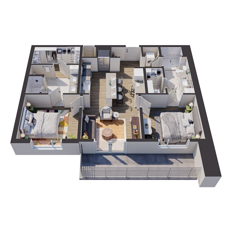 B1 - 2x2 floor plan
