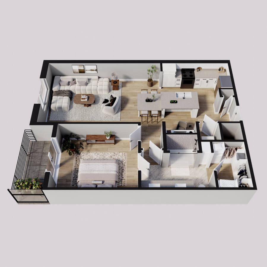 A3 - 1x1 floor plan