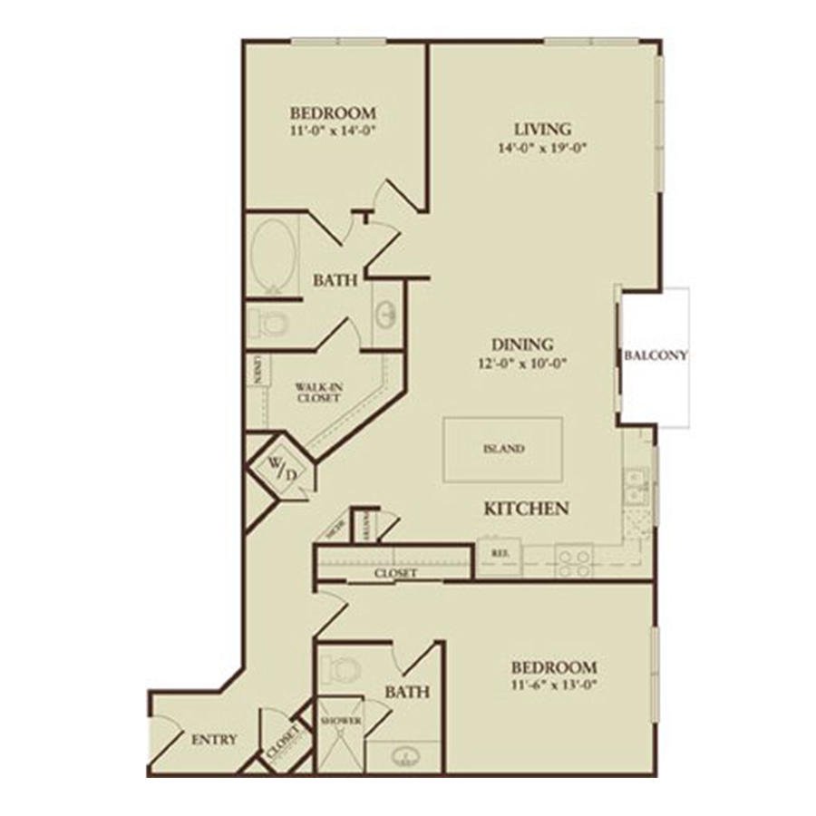aob5 R - 2x2 floor plan