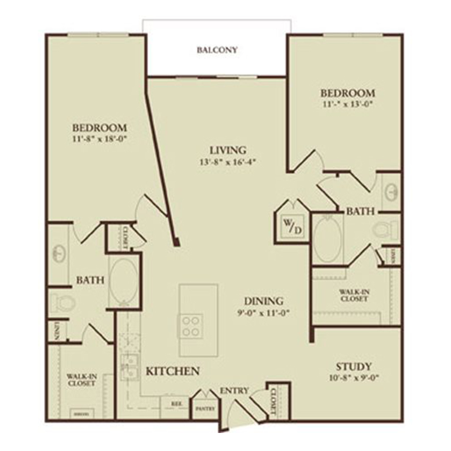 The Trinity Mills floor plan