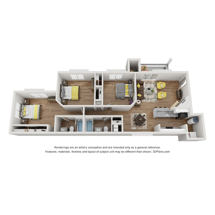 Oak floor plan