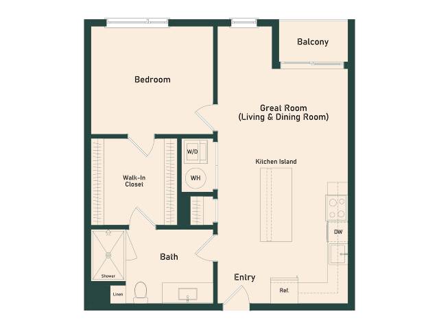 1B-2 floor plan