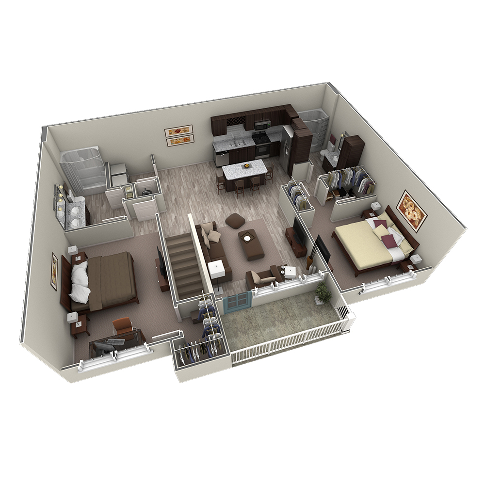 2 BR Grand Overlook floor plan
