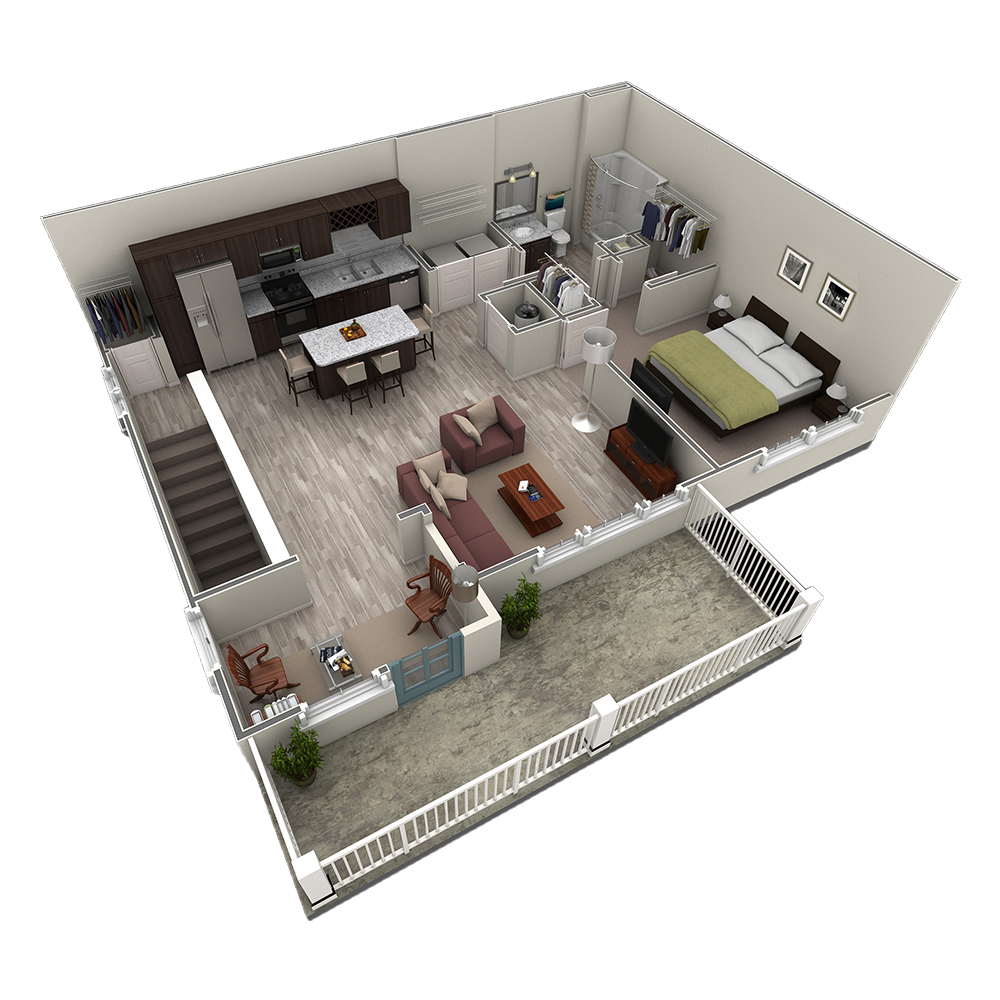 1 BR Grand Overlook floor plan