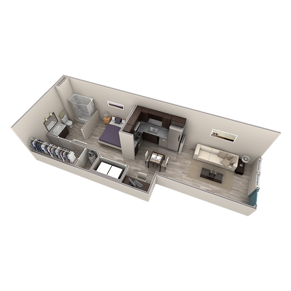 Studio Grand Courtyard floor plan