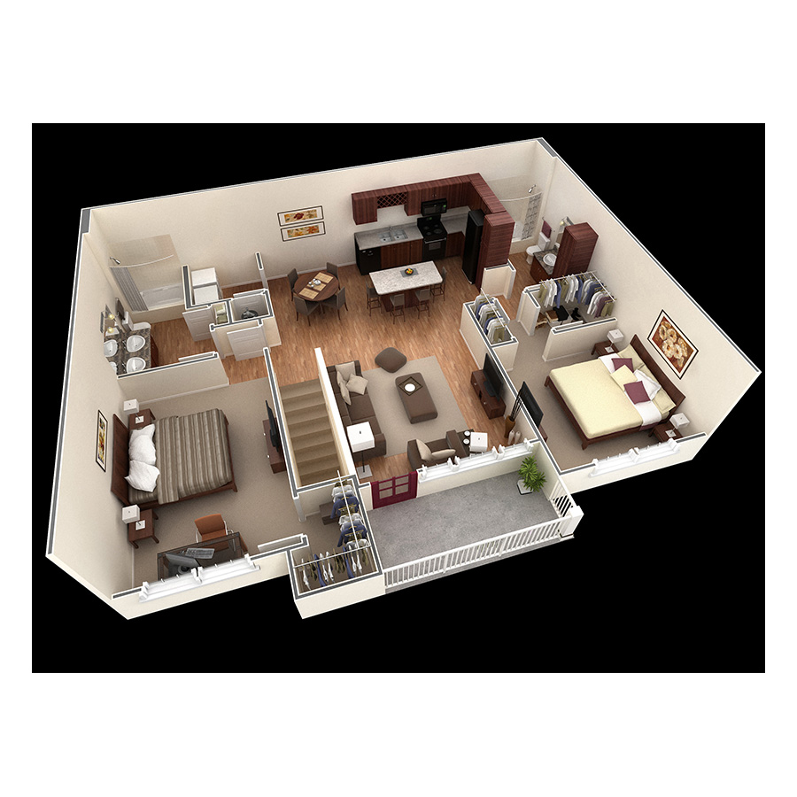 2 BR Grand Overlook Garage floor plan