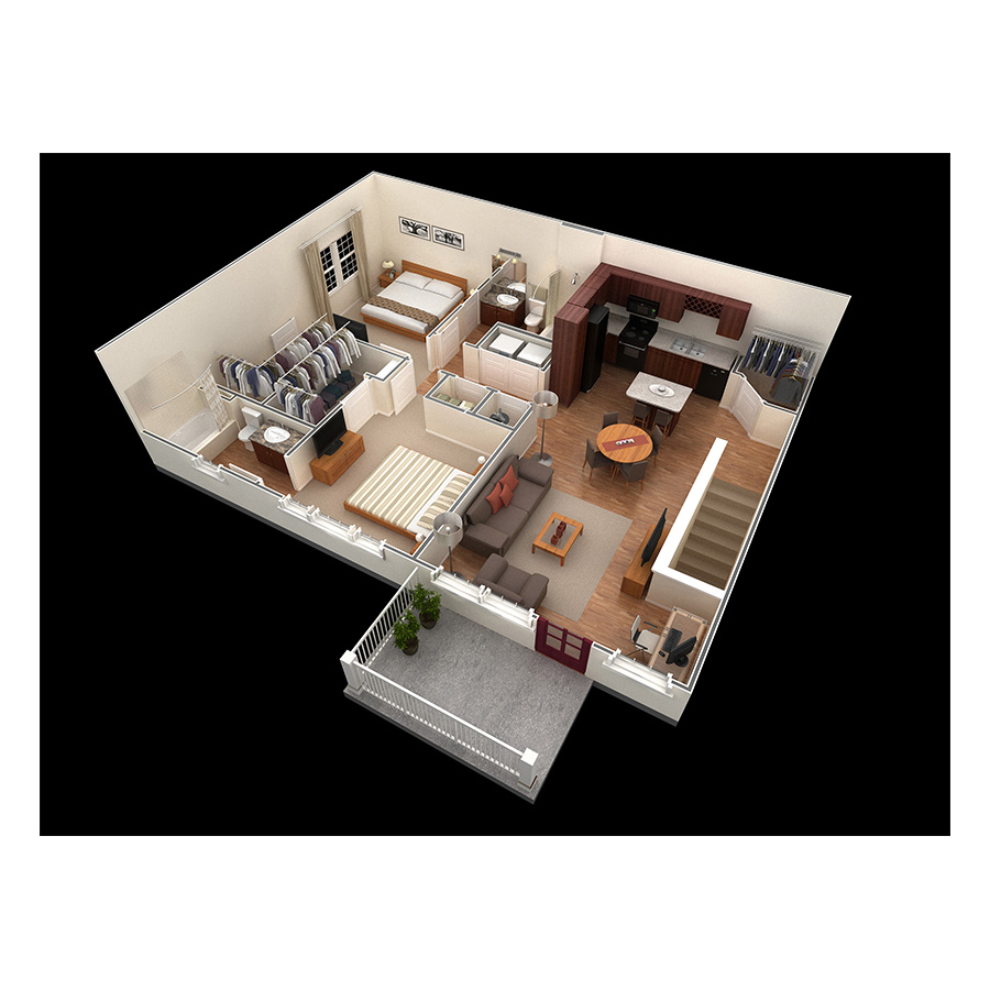 2 BR Designer Overlook floor plan