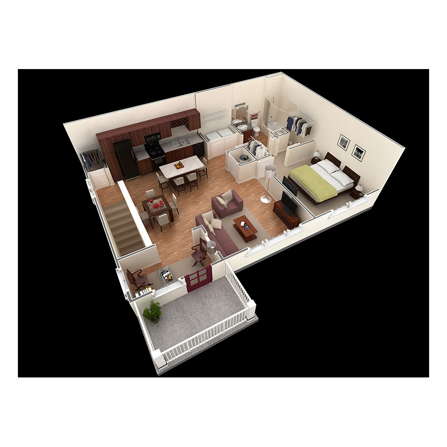 1 BR Grand Overlook floor plan