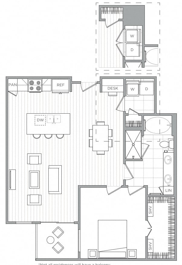 1 Bed/1 Bath-A8 floor plan
