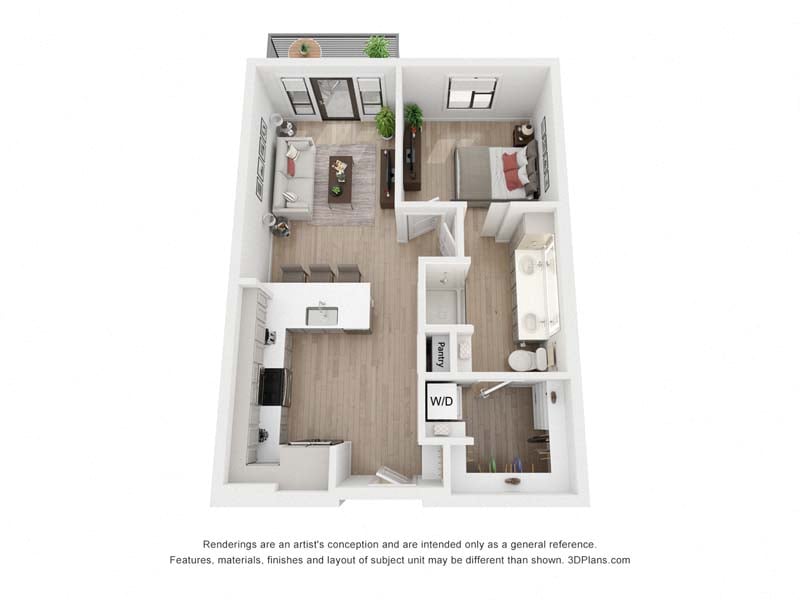 1-B floor plan