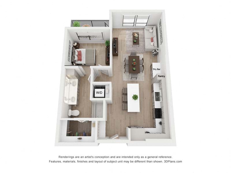1-D floor plan